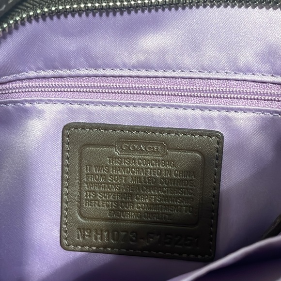 COACH shoulder chocolate color leather bag.excellent color no marks or stains. - Picture 8 of 10